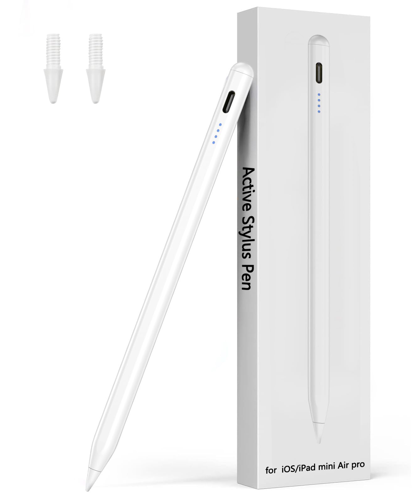 Photo 1 of Pencil for Apple iPad A16 10th Generation | Stylus Pen for iPad 2025-2018 11th–6th Gen, Pro 11"/12.9"/13" M4, Air 11"/13" M2/M3, Mini A17 Pro/6/5 | Palm Rejection (White)