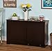 SilkWood Studio Pacific Sliding Doors Stackable Cabinet, Espresso