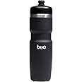 Bivo Trio 21oz Insulated Stainless Steel Bike Water Bottle - for Cycling - Fits Most Cages, Dishwasher Safe - Keeps Drinks Cold 12+ Hours - Black