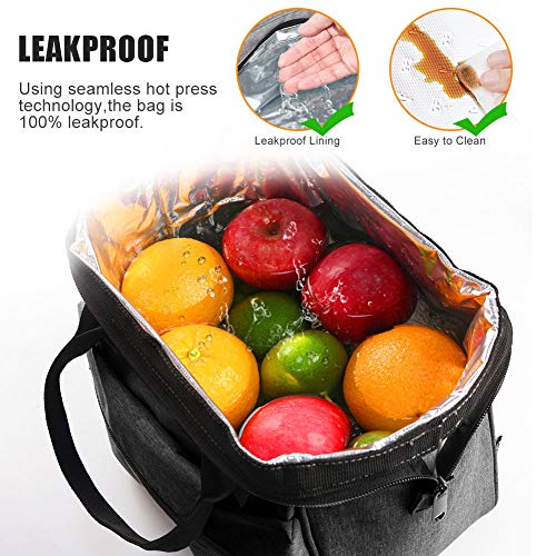 Srise Lunch Box Insulated Lunch Bag For Men and Women Meal Prep Lunch Tote Boxes - Thumbnail 3