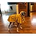 NACOCO Large Dog Raincoat Adjustable Pet Water Proof Clothes Lightweight Rain Jacket Poncho Hoodies with Strip Reflective (L, Yellow)
