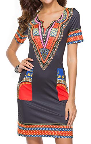 3 Dashiki+African+Dresses+Bohemian+Vintage