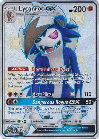 Pokemon Single Card Lycanroc Gx Shiny Vault Sv66 Sv94 Hidden Fates Amazon Co Uk Toys Games