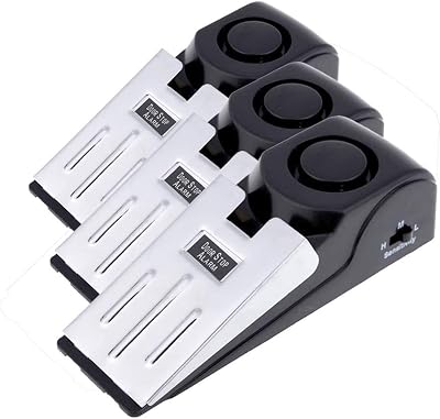 Mengshen 3-Pack Door Stop Alarm Stopper 120dB Home Travel Security Wedge MS-M68