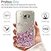 LeYi for Galaxy S6 Case with Tempered Glass Screen Protector Girls Women, Glitter Bling Shiny Moving Quicksand Liquid Clear TPU Protective Phone Case Cover Samsung Galaxy S6 ZX Rose Gold