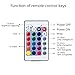 GeeKeep Battery Powered Led Strip Lights with Remote Waterproof Flexible LED Light Strips SMD 5050 LED Ribbon Light Mood Lighting (2M/6.56ft)