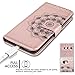 CASEOWL iPhone 7/iPhone 8/SE 2nd (2020) Case Wallet with Detachable Slim Case Fit Magnetic Car Mount,Card Solts Holder,Embossed Mandala Pattern Flower Floral Vegan Leather Flip Wallet Case[Rose Gold]