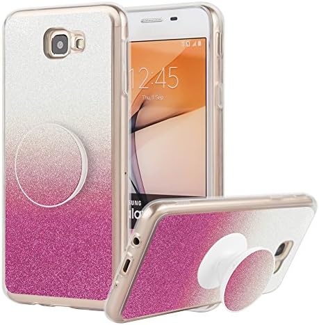Samsung Galaxy J5 Prime Bling Glitter Case, Ultra Slim Fit Soft TPU Phone Back Case Cover for Samsung Galaxy J5 Prime - Pink