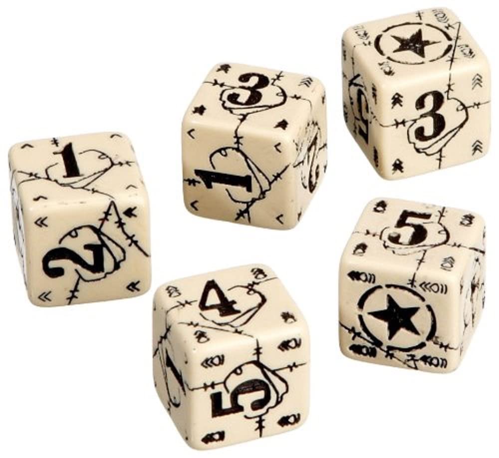 Q-Workshop QWOWUS18 Axis and Allis USA Dice Beige/Black 15" Card Game