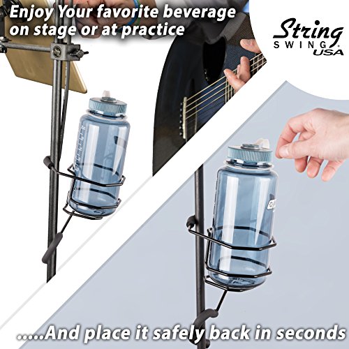 image for Mic Stand Large Drink Holder - Microphone & Cymbal Pole Mount for Nalg