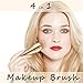 Ofanyia 4 in 1 Makeup Brush Set - Lip Brush, Smudge Brush, Contour & Blush Brush, Sponge Brush - For Eyes Lips Face Foundation Makeup (rose gold)