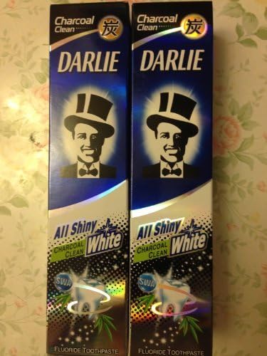 2 packs of Darlie Charcoal All Shiny Whitening Toothpaste by Darlie