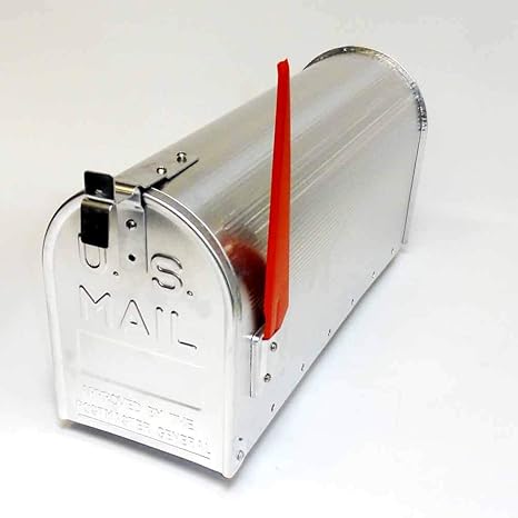 U.S. Mailbox - amerikanischer Briefkasten - Zeitungsbox - Aluminium - silber