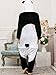 Adult Onesies for Women Men Teens Girls Panda Pajamas Onsie Animal Halloween Costume Kigurumi,White Panda,M Fit Height 63
