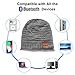 Pococina Upgraded 4.2 Bluetooth Beanie Music Hat Winter Knit Hat Cap Wireless Headphone Musical Speaker Beanie Hat as Christmas Birthday Gifts for Men Women Teen Girls Boys, Built-in Mic - 012 Gray