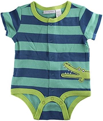 First Impressions Baby Boys One-Piece Stripe-Print Gator Creeper Bodysuit