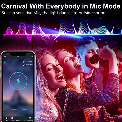 65.6ft/20m LED Lights, PHLSTYLE LED Lights Strip for Bedroom Music Sync