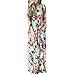HOOYON Women's Casual Floral Printed Long Maxi Dress with Pockets(S-5XL),Green,Large