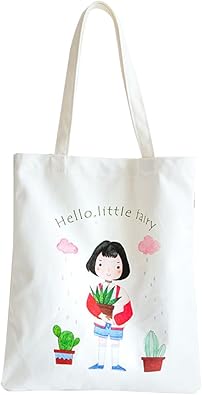 Amazon トートバッグ ショルダーバッグ キャンバス 人気 高校生 可愛い オシャレ 漫画の少女 大容量 多機能 通勤 通学 軽量 丈夫 手提げバッグ 02 トートバッグ