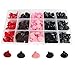 Bestartstore 140pcs 11/14/15/16mm 4colors Plastic Flocking D-Type Animal Safety Nose for Bear, Doll, Dog,Puppet, Plush Animal Making and DIY Craft