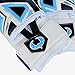 Renegade GK Fury Sub-Z Goalie Gloves with Pro-Tek Fingersaves | 4mm Giga Grip & 4mm Duratek | White, Blue, Silver, Black Goal Keeper Gloves (Size 10, Adult, Mens, Roll Cut, Level 4)
