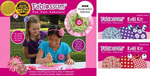Fablossom Fabric Starter Kit Plus Purple & Red Refill Kits