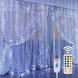 HOME LIGHTING Window Curtain String Lights, 300 LED