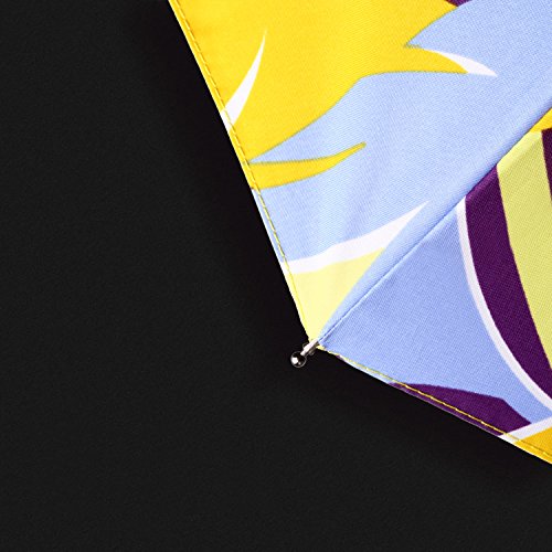 Kobold Compact Art Umbrella Lightweight Parasol Umbrellas Travel for Sun Rain UV Protection (Yellow) - Thumbnail 6