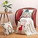 Christmas Pillow Covers 18 x 18 Inches Pack of 4 Decorative Square Throw Pillow Covers Set Cushion Cases Pillowcases for Sofa Bedroom Car