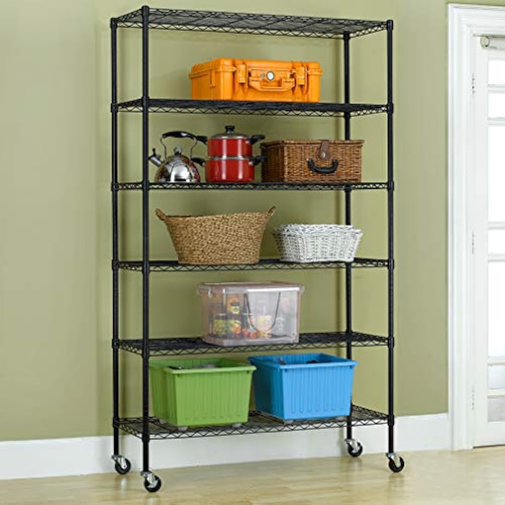 6 Tier Wire Shelving Unit Heavy Duty Height Adjustable NSF