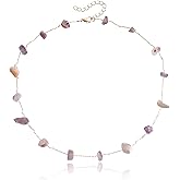 COLORFUL BLING Healing Crystal Stone Choker Necklaces Irregular Turquoise Carnelian Spiritual Natural Reiki Chips Quartz necklace Chakra Jewelry for Women