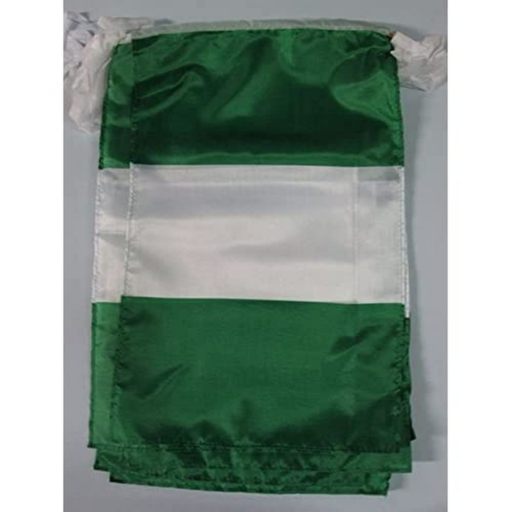 AZ FLAG - Nigeria Bunting Flag - 40 Ft Garland with 20 Nigerian Flags 18'' x 12'' - 100% Polyester String Pennant - 12 meters