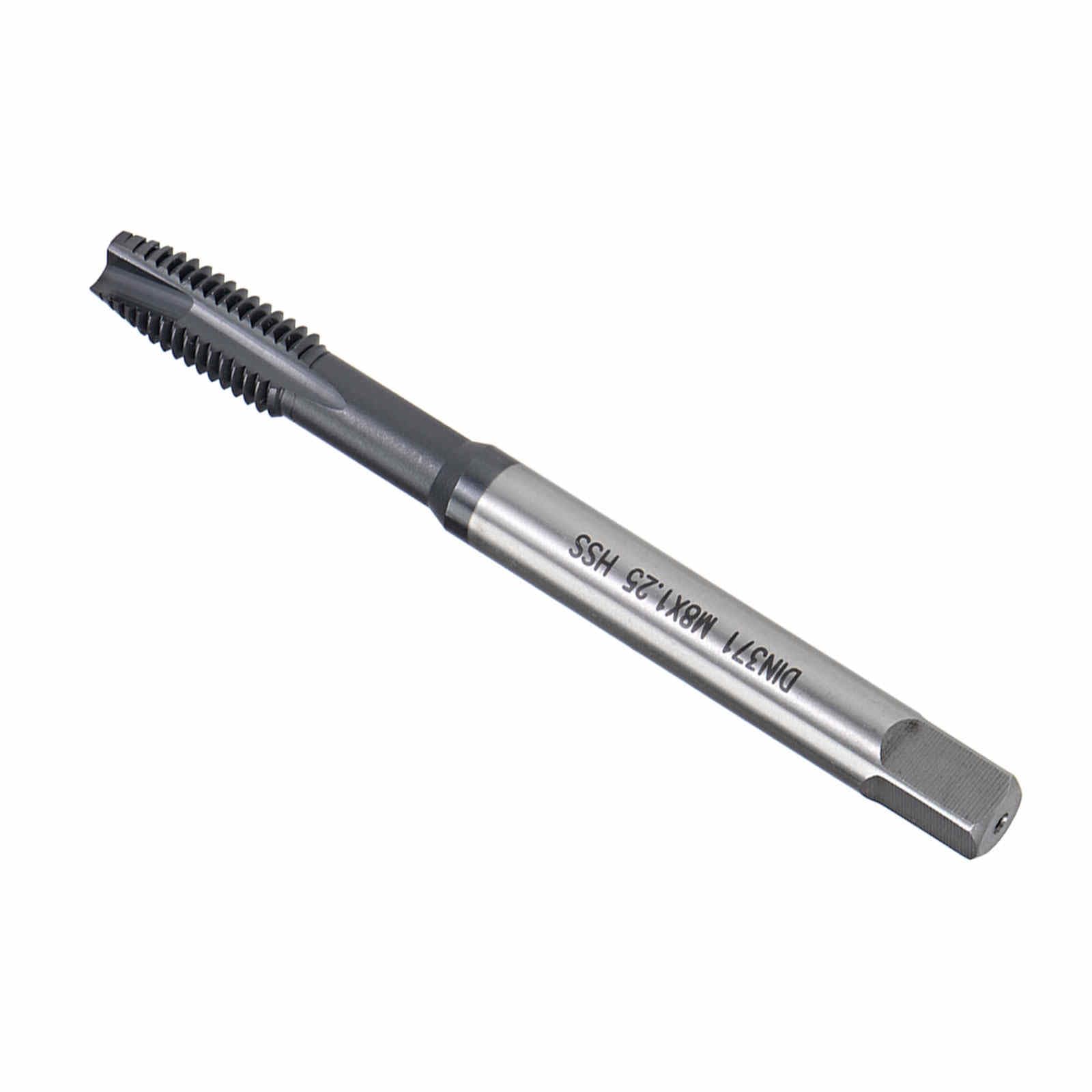 CoCud Spiral Point Tap, M8x1.25 Thread Size, TICN Coated HSS Metric Threading Tap - (Applications: for Drilling Tapping Aluminum Stainless Steel) — image 1
