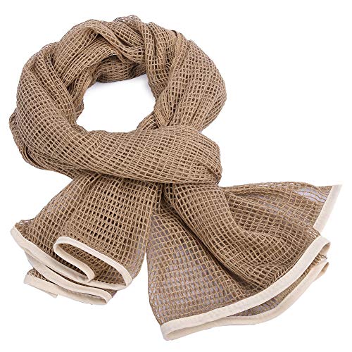 Tongcamo Sniper Veil Netting Camo Scarf Men Camo Gun Wrap for Hunting Shooting Wargame Outdoor Activities