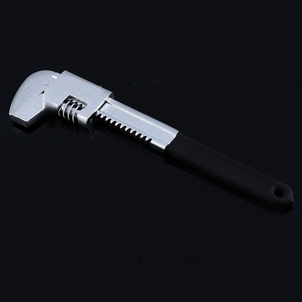 SENRISE Adjustable Wrench Right Angle Pipe Wrench Heavy Duty Multi-Function Large Opening Monkey Wrench for Pipeline & Equipment Maintenance (9"/230mm)