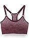3 Pack Kalon Nylon Spandex Racerback Comfort Bras (S/M, Maroon/Navy/Teal)
