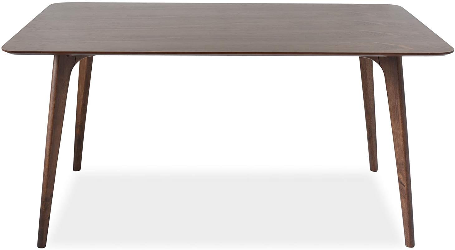 Edloe Finch Mid-Century Modern Dining Table, 60 inch 59"W x 35"D x 30"H Walnut