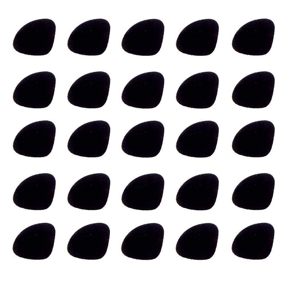 50PCS 24x29mm Plastic Flocking Triangle Nose Craft Eyes Sewing Crafting Buttons for DIY Sewing Teddy Bear Doll Animal Stuffed Puppet (Black)