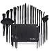 Makeup Brushes 32pcs, Yuwaku Professional Makeup Brush Set, Kabuki Face Eyes Shadow Eyeliner Foundation Blush Lip Powder Liquid Cream Blending Brushes (BLACK)