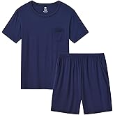 MoFiz Men's Pajama Set Sleepwear Loungewear Sleeping Lounging 2 Piece Suits Comfortable Soft