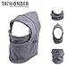 Triwonder 6 in 1 Thermal Fleece Balaclava Hood Police Swat Ski Bike Wind Stopper Mask (Grey)