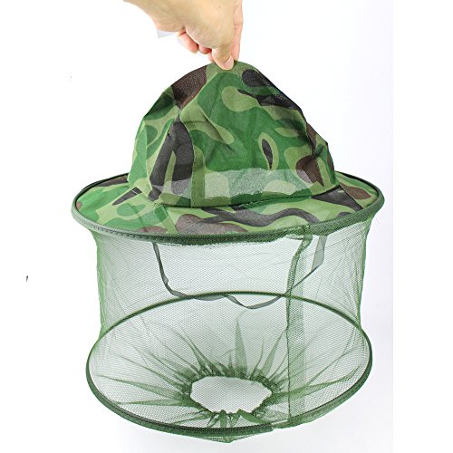 MeanHoo Camouflage Fishing Hat Anti-mosquito Protective Fly Insect Bee Fishing Mask Face Protect Hat Net Beekeeping Face Mask
