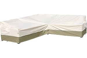 Westblue Outdoor Sectional Cover-L-Shaped Patio Furniture Covers Waterproof Rip-Stop Anti-UV 600D Heavy Duty Outdoor Couch Cover with 3 Air Vent Sofa Cover 120''L （90''L）33''D 35''H,Light Green