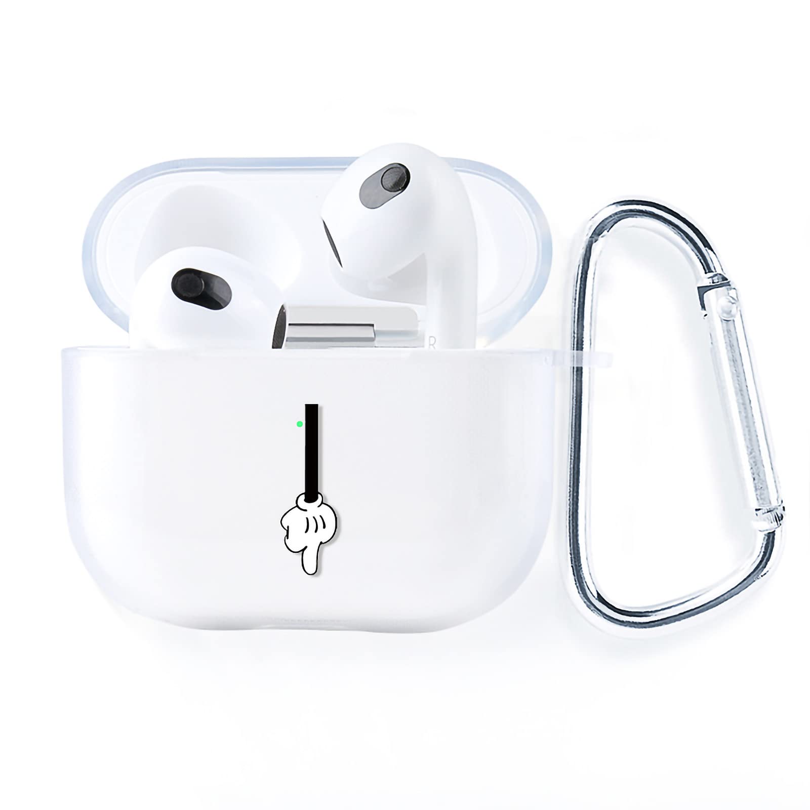 AKABEILA Apple AirPod 3 Case Cover Cute AirPods 3 Case, Compatible with Apple Wireless AirPods 3 Case Cute AirPod 3 Cases For Girls Cases Silicone Shockproof Full Protection [With Carabiner]