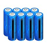 Lightbole 8PCS Li-ion Rechargeable 18650 Batteries 3.7V 5000AMH for Led Flashlight, Toys, Household Appliance