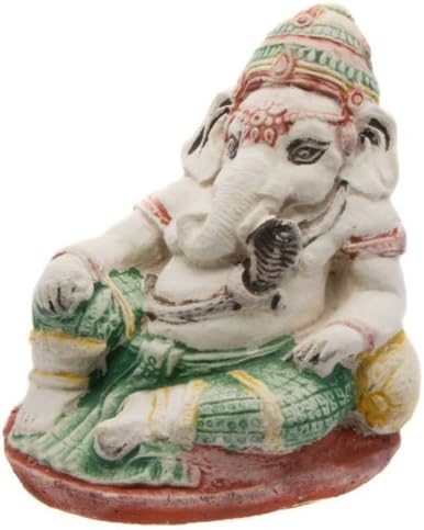 Hand-Painted Sandstone Ganesh Statue