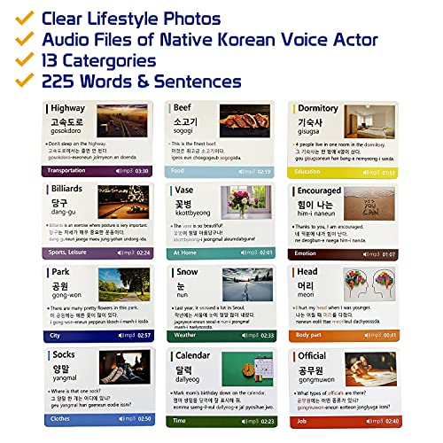Wisdom Flashcard Learn Korean Vocabulary Flashcards 225 Korean