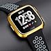 CAVN 3-Pack Compatible Fitbit Versa Case Cover Bumper Protector, Scratch-Resistant TPU Plated Protective Case Frame Protector Shell Guard Compatible Fitbit Versa Smartwatch