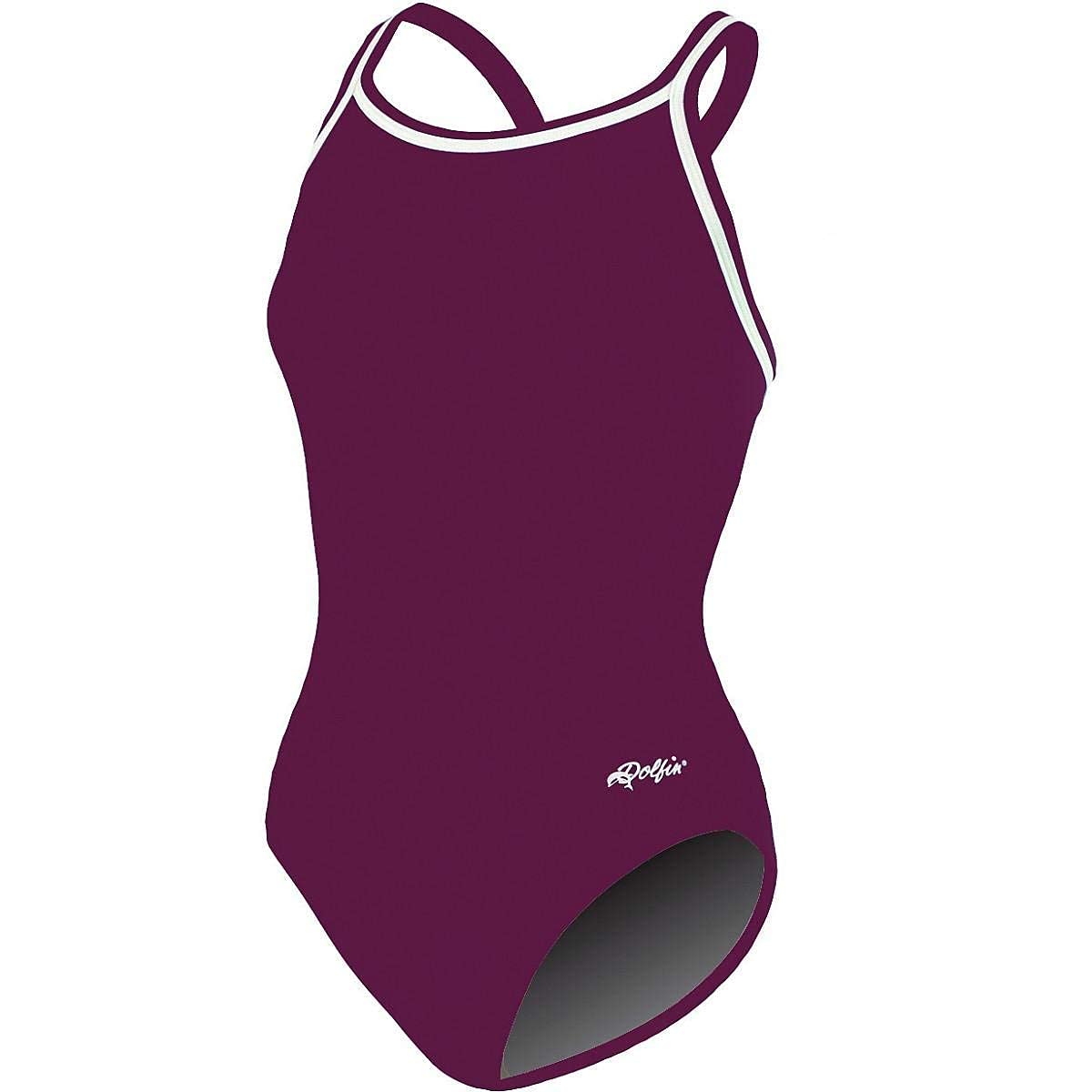 Dolfin Chloroban Team Solid Suit Womens Maroon Size