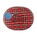 DMI Convoluted Foam Ring Donut Seat Cushion Pillow for Back Pain, Hemorrhoids and After Childbirth, 18 inch, Plaid